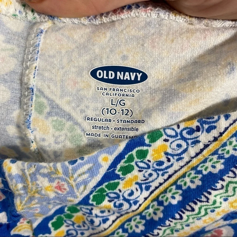 Old Navy Leggings Blue Yellow Large Girls Kids